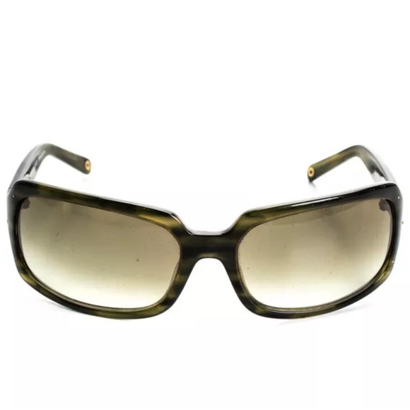 Coach Accessories - Coach Dark Green and Gold Samantha Sunglasses Bold Rectangular Design